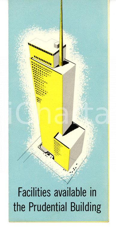 1955 CHICAGO PRUDENTIAL BUILDING Facilities and shops *Pieghevole pubblicitario