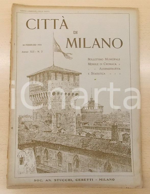 1925 CITTÀ DI MILANO Bollettino municipale - Benefattori Ospedale Maggiore