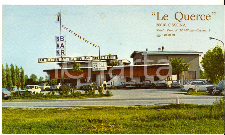 1977 OSSONA (MI) Ristorante LE QUERCE - Menù VINTAGE 