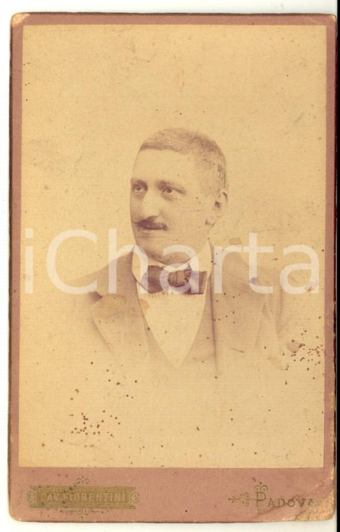 1890 ca PADOVA Ritratto Adolfo von KRAUS-ELISLAGO *Foto FIORENTINI DANNEGGIATA