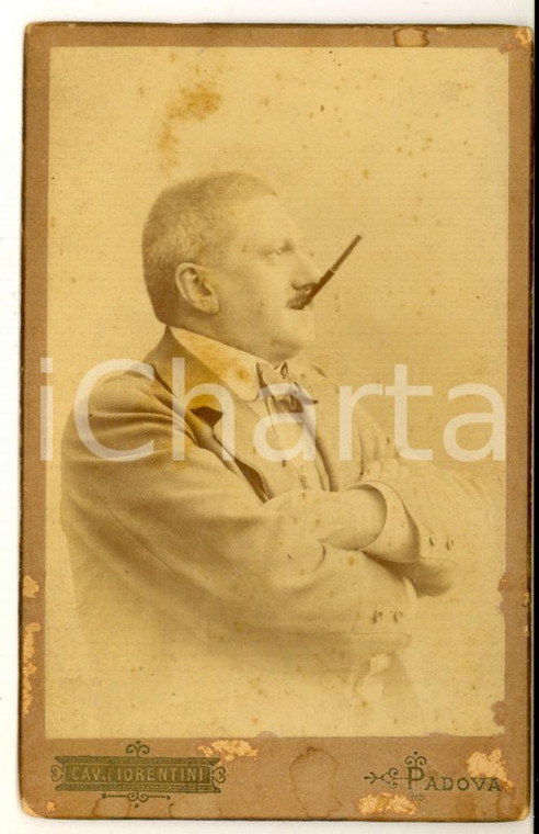 1890 ca PADOVA Adolfo von KRAUS-ELISLAGO con il bocchino *Foto DANNEGGIATA