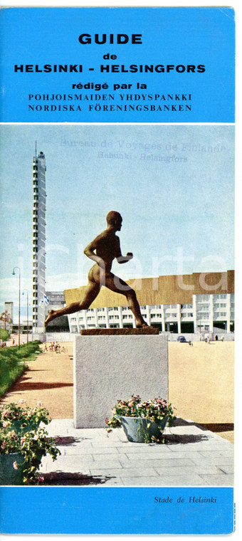 1960 ca HELSINGFORS (HELSINKI) Guida turistica VINTAGE con mappa - 14x24 cm