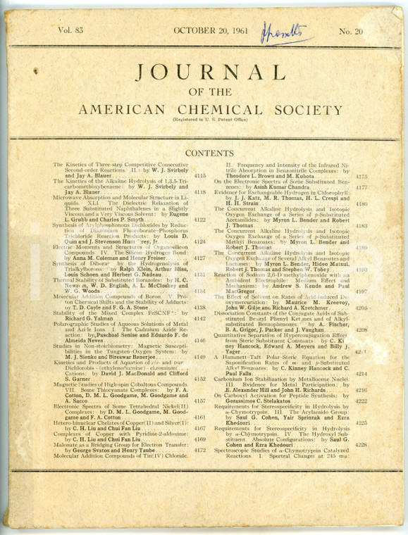 1961 AMERICAN CHEMICAL SOCIETY Molecular addition compounds of boron - N° 20