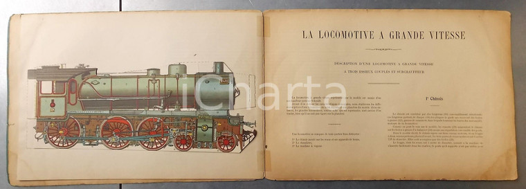 1910 PARIS La locomotive à grande vitesse - Modèle démontable en carton