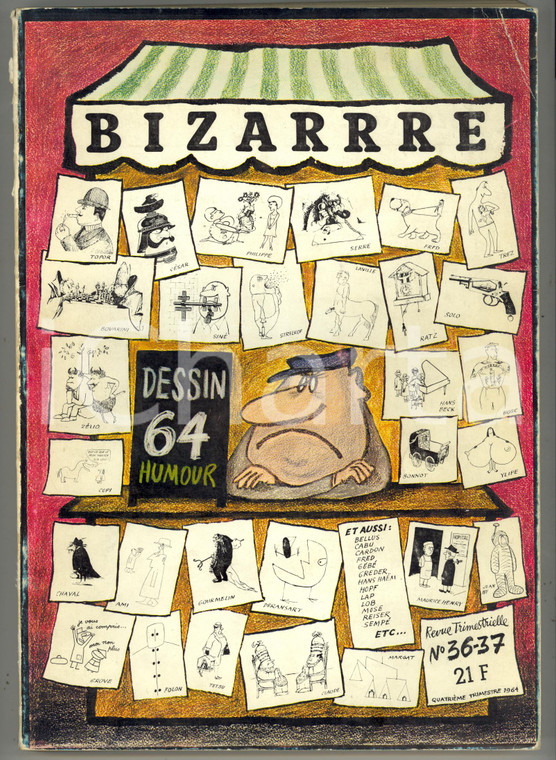 1964 Jean- Jacques PAUVERT - BIZARRE Numéro spécial Dessin 64 humor - N° 36-37