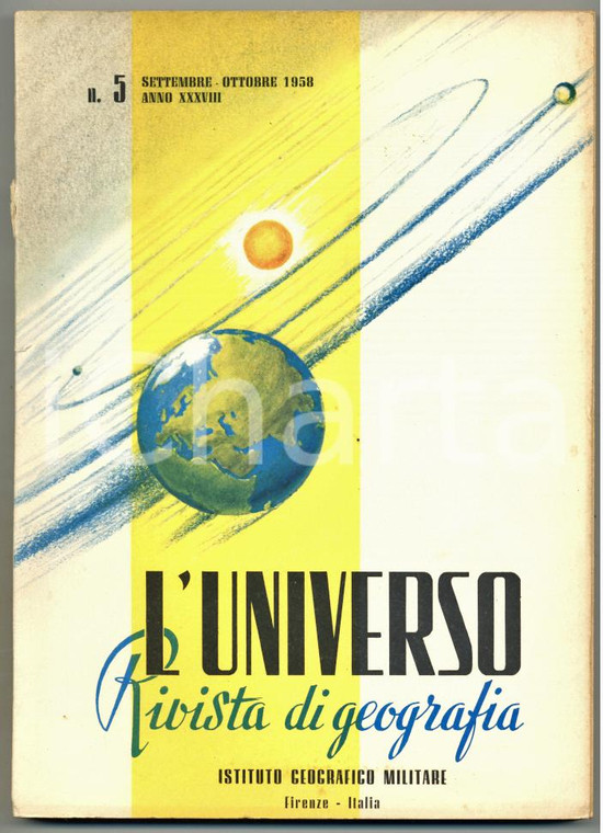 1958 L'UNIVERSO Rivista di geografia n.5 - Le grotte di Torre di Lesco *Ed. IGM
