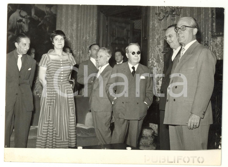1955 ROMA Giovanni GRONCHI in occasione della chiusura estiva del Parlamento