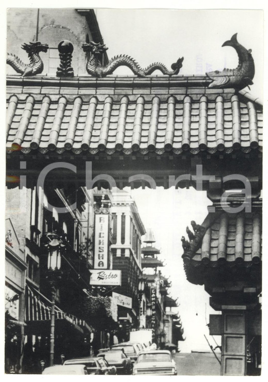 1971 SAN FRANCISCO Porta d'ingresso per CHINATOWN - Foto VINTAGE 13x18 cm