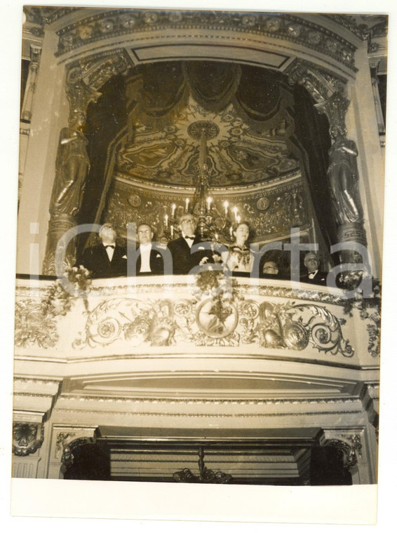 1955 MILANO Giovanni GRONCHI all'inaugurazione stagione lirica TEATRO SCALA 