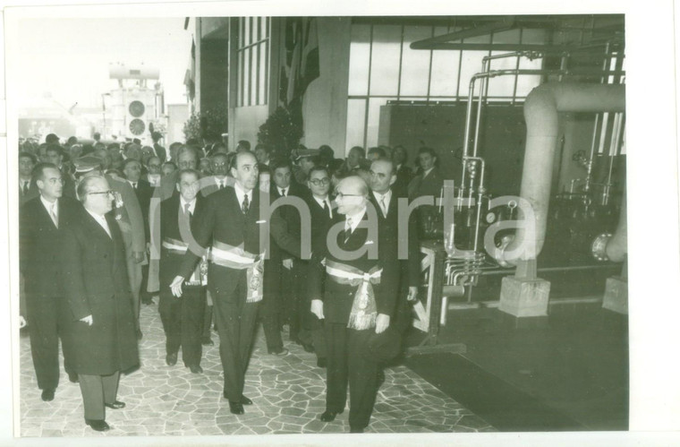 1956 MONCALIERI Giovanni GRONCHI inaugura la nuova centrale elettrica *Foto