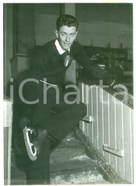 1954 MILANO Carlo FASSI campione italiano di pattinaggio artistico - Foto 13x18