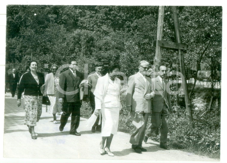 1955 TERME DI LURISIA Giovanni GRONCHI con il medico personale - Foto 18x13
