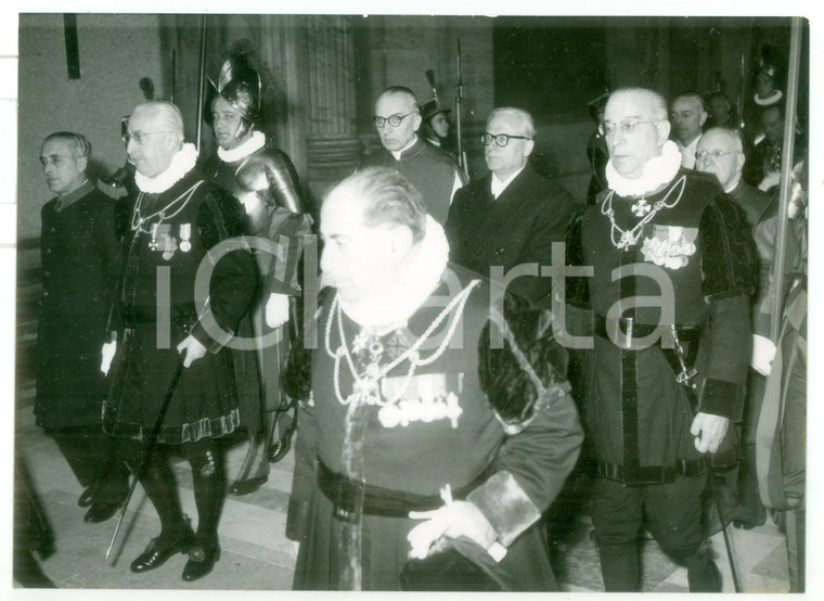 1955 ROMA Arrivo di Giovanni GRONCHI in udienza da PIO XII - Foto 18x13 cm