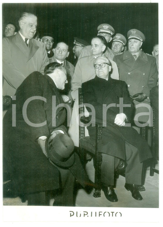 1957 MILANO Giovanni GRONCHI all'inaugurazione della 35^ Fiera Campionaria *Foto
