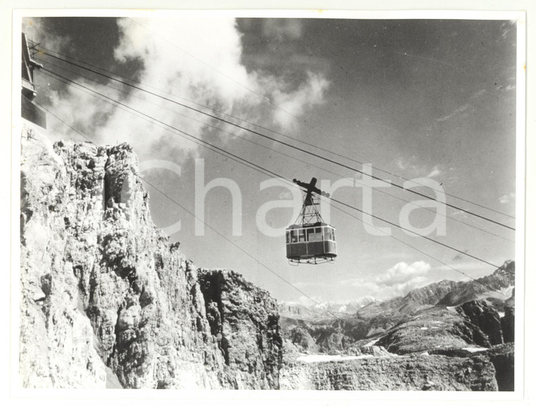 1971 FUNIVIA CORTINA - TOFANA Discesa della cabina *Foto VINTAGE 24x18