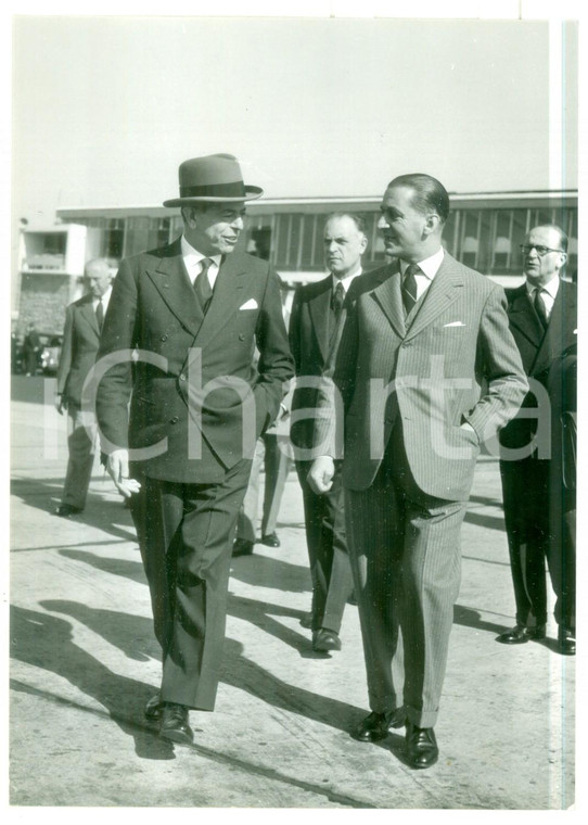 1956 ROMA Aeroporto Ciampino - Gaetano MARTINO in partenza per Strasburgo - Foto