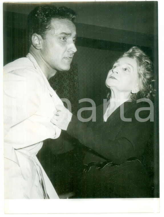 1956 CINEMA RAI Paolo CARLINI sul set con Emma GRAMATICA *Foto 13x18 cm