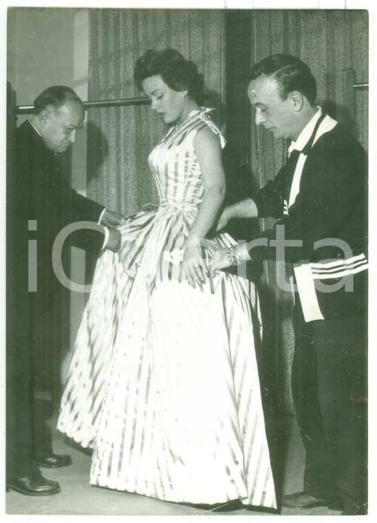 1954 ROMA Nadia GRAY indossa abito dello stilista Emilio SCHUBERTH *Foto 13x18