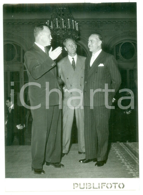 1954 ROMA Gaetano MARTINO ospite dell'Associazione Stampa Estera *Foto 13x18