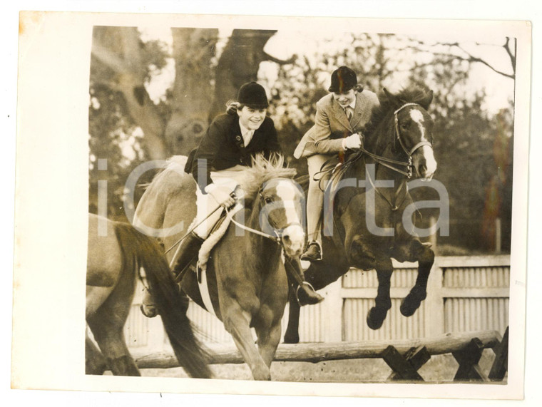 1963 ASCOT GIMKHANA Princess ANNE with her friend Wendy LANGDOWN *Photo 20x15