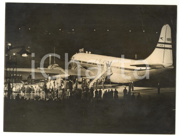 1953 LONDON AIRPORT Royal plane BOAC Stratocruiser "Canopus" *Photo 20x15