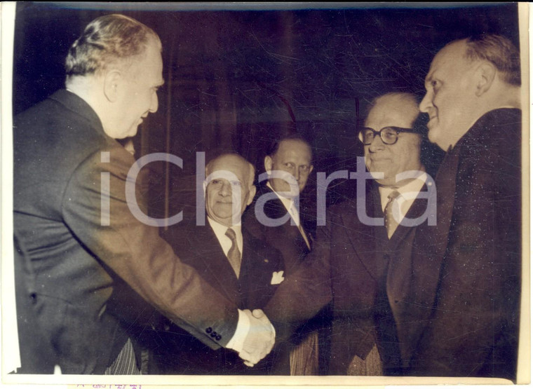 1956 PARIS ELYSEE Giovanni GRONCHI incontra Sergej VINOGRADOV - Foto 18x13 cm