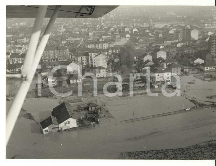 1962 CASELLE TORINESE Paese alluvionato - Veduta aerea *Foto 18x13 cm
