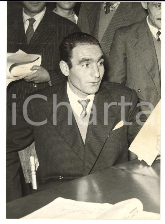 1957 PALERMO Antonino LUNETTO presunto vincitore TOTOCALCIO *Foto 13x18 cm