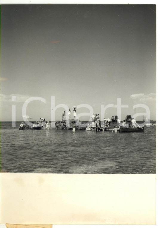 1954 CEFALÙ - CINEMA Riprese del film "Vacanze d'amore" *Foto VINTAGE 13x18