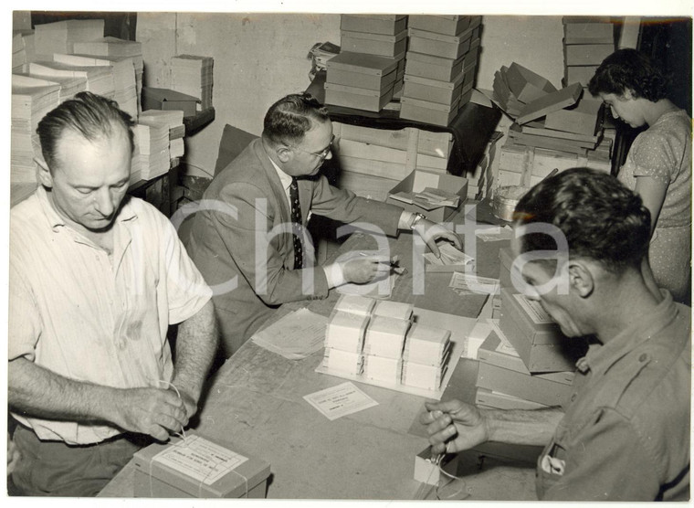 1953 TORINO Preparazione schede elettorali *Fotografia 18x13 cm