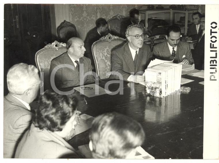 1954 ROMA Commissione Nazionale del Libro - Tavola rotonda con Mario SCELBA 