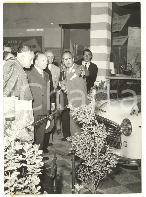 1955 ca PALERMO Fiera del Mediterraneo - Presidente Mario SCELBA in visita *Foto