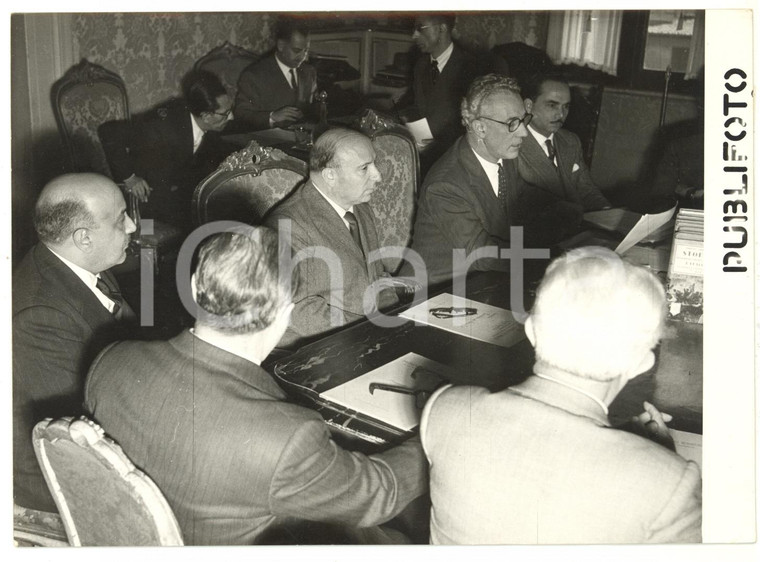 1954 ROMA Commissione Nazionale Libro - Tavola rotonda con Mario SCELBA *Foto