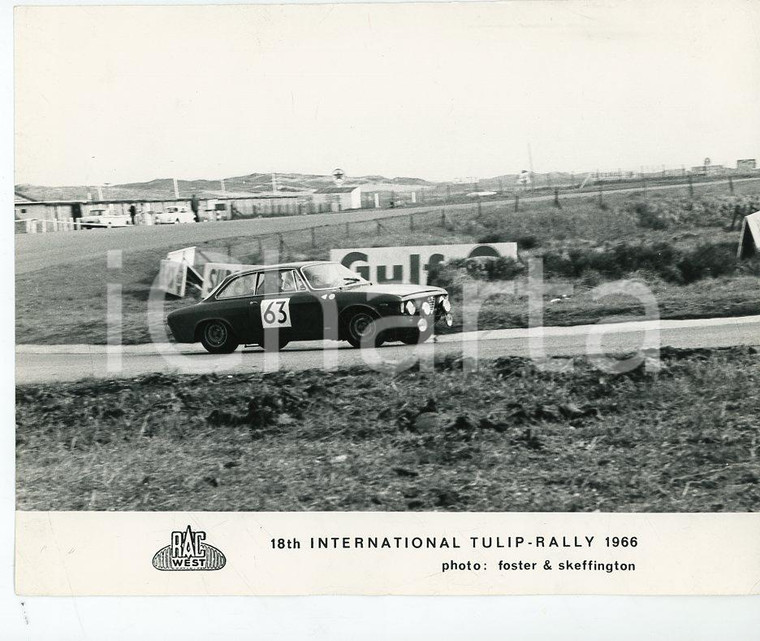 1966 18th International TULIP - RALLY Alfa Romeo in posta - Foto 24x19 cm