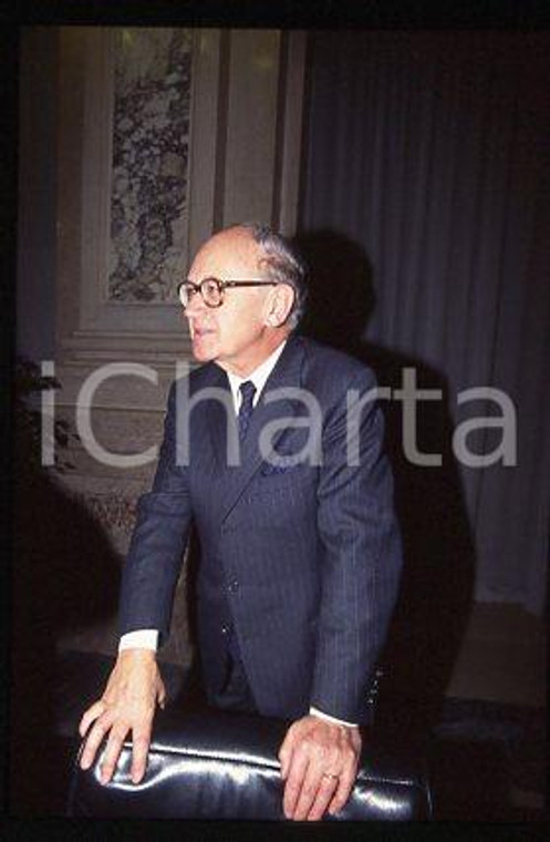 Alexandre LAMFALUSSY - MILANO Presidente I.M.E. 1995 ca * 35 mm vintage slide 8