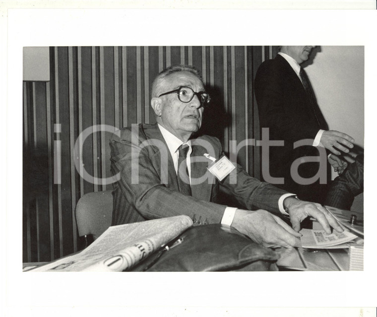 1985 ca DEMOCRAZIA CRISTIANA Giuseppe GLISENTI durante conferenza - Foto 25x20