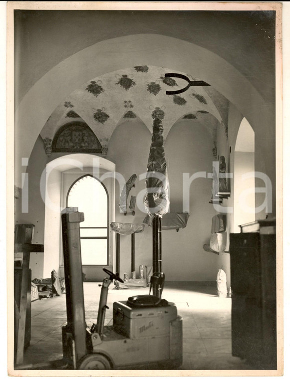 1955 ca MILANO Castello Sforzesco - Restauro BBPR - Opere in riallestimento FOTO