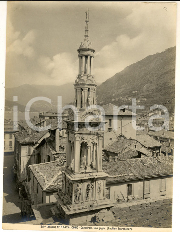 1935 ca COMO Cattedrale - Veduta con una guglia *Foto artistica ALINARI 19x24