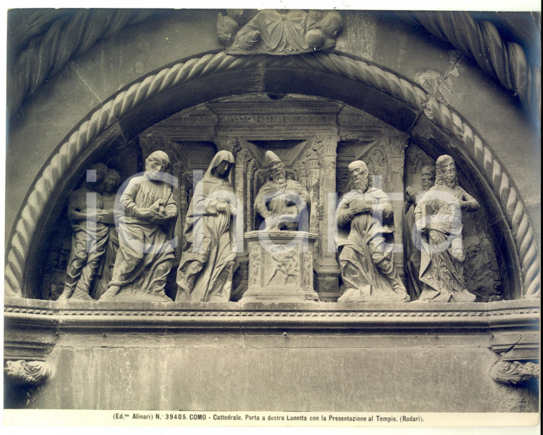 1935 ca COMO Cattedrale - Lunetta con la Presentazione al tempio *Foto ALINARI