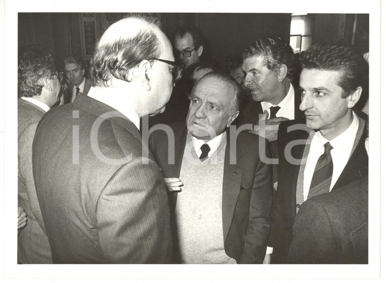 1985 ca MILANO Bettino CRAXI - Adolfo BERIA DI ARGENTINE - Ugo FINETTI *Foto