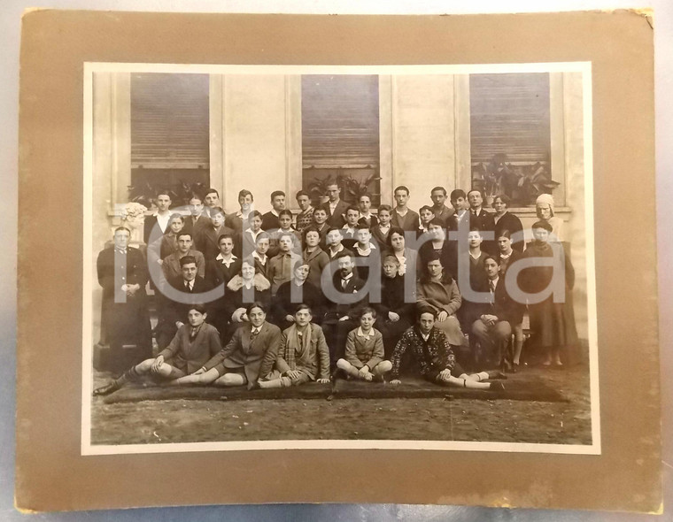 1929 MILANO Regia scuola "Cesare Correnti" - Foto di gruppo classe III A - 30x24