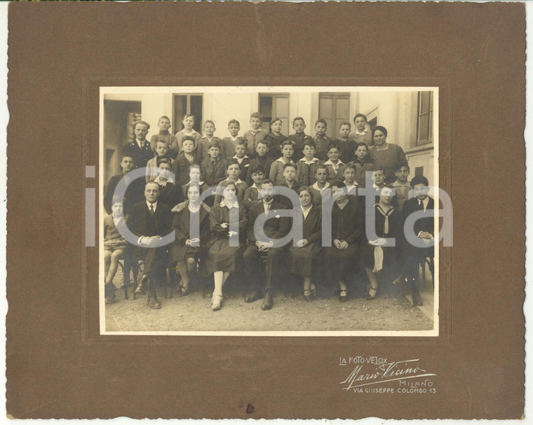 1927 MILANO Regia scuola "Cesare Correnti" - Foto di gruppo classe I^ A *21x26