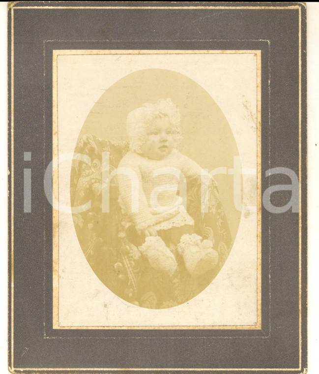 1910 ca MILANO Ritratto di Mafalda VARIANI a sette mesi - Foto VINTAGE 13x16 cm