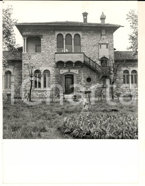 1960 ca BORGOLOMBARDO Veduta di Villa VOLONTE' con il giardino  - Foto 18x24