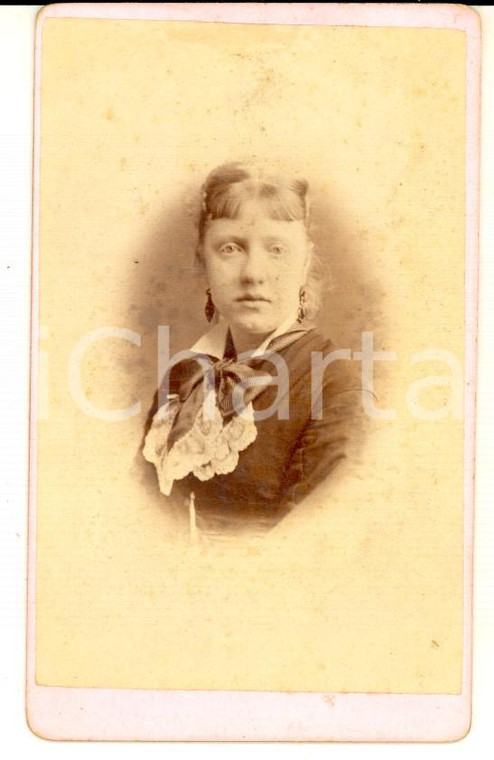 1880 ca LLANELLY (GALLES) Portrait of Margaret HAND *Photo Walter G. SHAW CDV