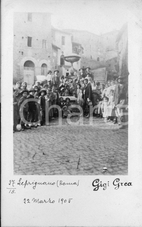 1905 ROMA CAPENA LEPRIGNANO In posa sulla piazza * Fotocartolina