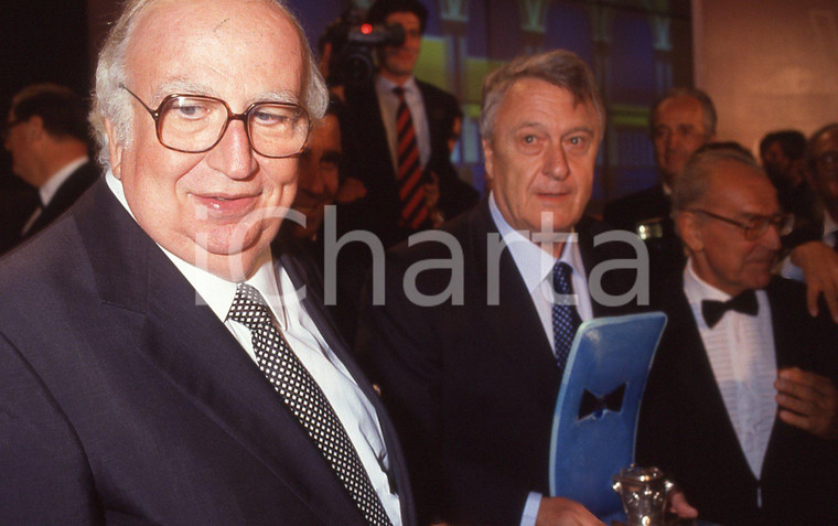 35mm vintage slide* 1992 Premio Campiello *Giovanni SPADOLINI con Sergio MALDINI
