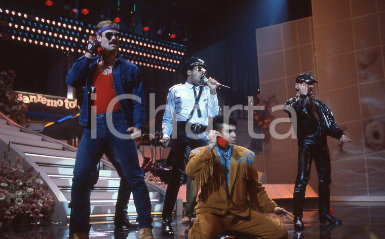 35mm vintage slide* 1985 VILLAGE PEOPLE a Festival di Sanremo (7) *originale