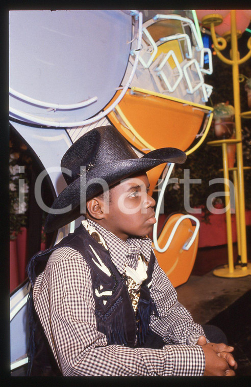 35mm vintage slide* 1985ca DRIVE IN Italia 1 GARY COLEMAN *ospite puntata*