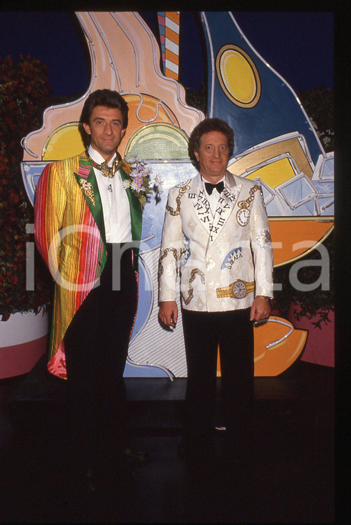 35mm vintage slide* 1985 DRIVE IN Italia 1 GIANFRANCO D'ANGELO con EZIO GREGGIO